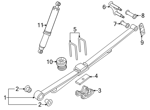 2025 Ford Ranger Wheel Hub Assembly Diagram for MB3Z-1109-D