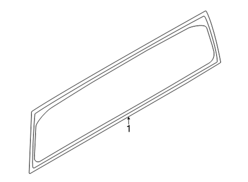 2023 Ford Maverick Back Glass Window Diagram for NZ6Z-6042006-C
