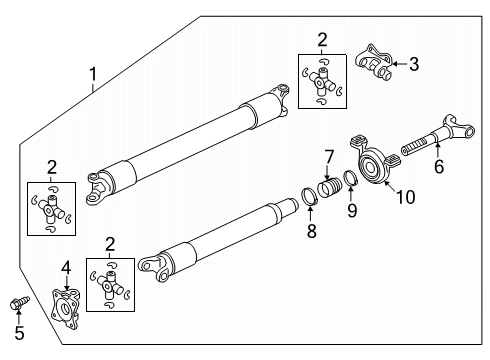 2025 Ford Expedition Drive Shaft - Rear Diagram 2