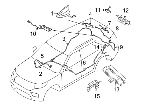 2021 Ford Police Interceptor Utility Aerial Assembly Diagram for MB5Z-19A390-A
