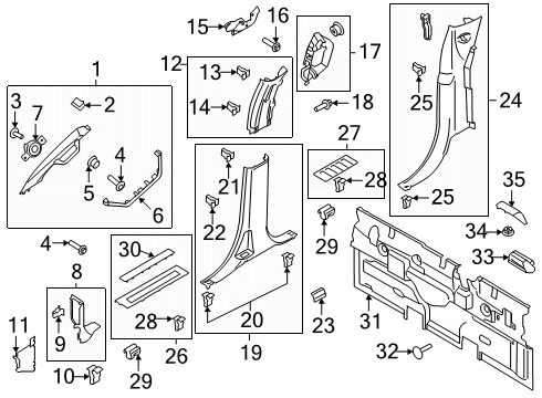2023 Ford F-150 Plate - Door Scuff Diagram for FL3Z-1513208-AE