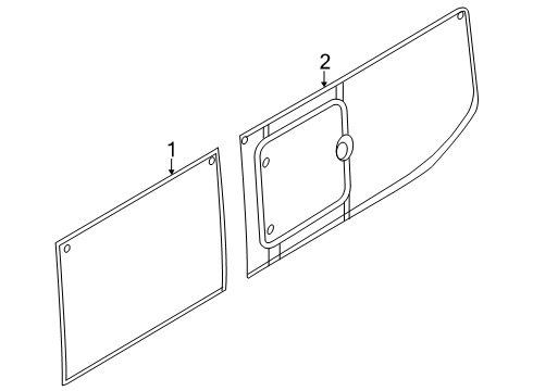 2025 Ford Transit 350 Glass - Side Panel Diagram 4