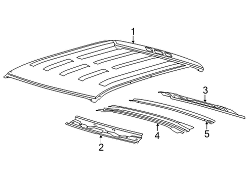 2025 Ford Maverick BOW ASY - ROOF Diagram for NZ6Z-6051272-A