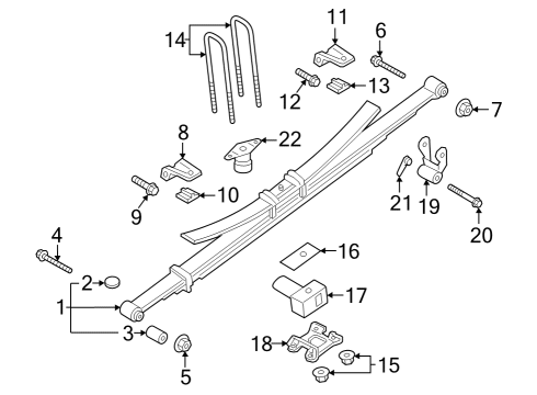 2025 Ford F-350 Super Duty Spring Diagram for PC3Z-5560-M