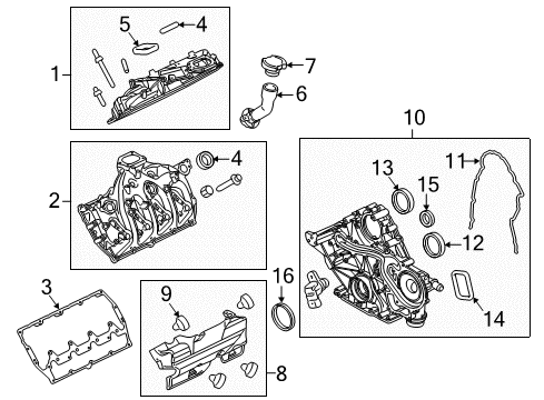 2022 Ford F-350 Super Duty Engine Compartment Insulator Diagram for LC3Z-6K089-A