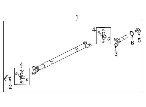 2023 Lincoln Aviator Drive Shaft Assembly Diagram for L1MZ-4A376-J