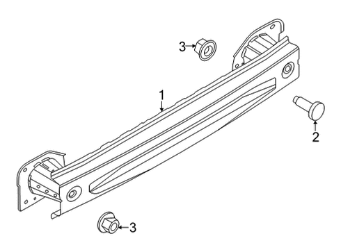 2023 Ford Mustang Mach-E Rear Bumper Assembly Diagram for LJ9Z-17724-A