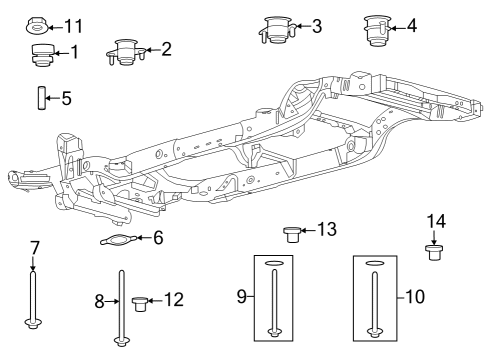 2022 Ford Bronco Bolt Diagram for KB3Z-21001B39-A