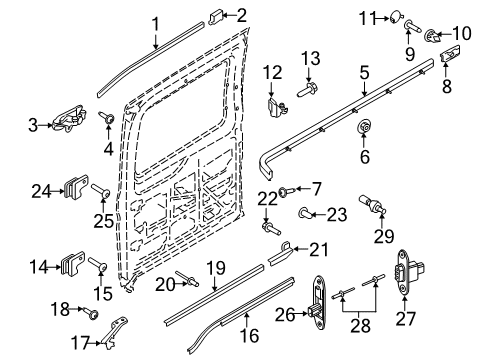 2023 Ford Transit Cover Diagram for KK3Z-9925094-G
