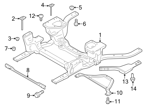 2024 Ford Mustang Reinforcement Diagram for PR3Z-5050-A