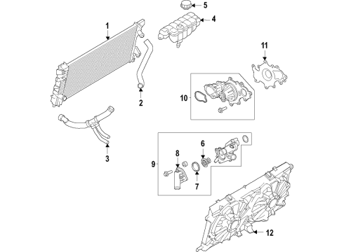 2021 Ford F-150 Engine Cooling Motor And Fan Assembly Diagram for ML3Z-8C607-J