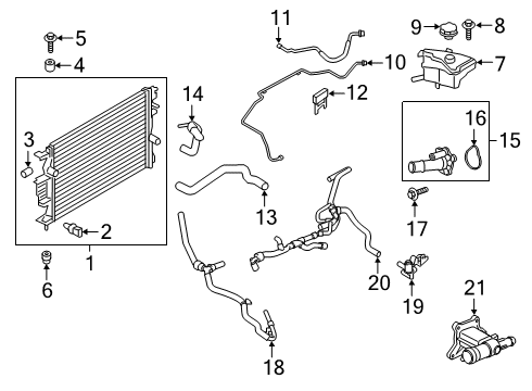 2020 Ford Fusion Hose Water Diagram for HG9Z-8063-C