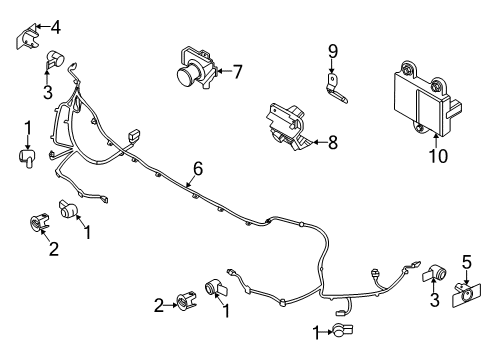 2023 Ford Transit Retainer Diagram for KK3Z-15K861-A