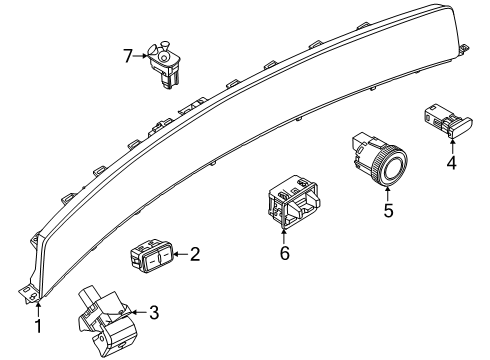 2025 Lincoln Navigator Switch Assembly Diagram for SL7Z-19H540-AA