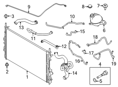 2023 Ford Transit Radiator Assembly Diagram for LK4Z-8005-J
