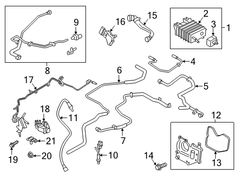 2020 Ford Fusion Exhaust Gas Oxygen Sensor Diagram for HS7Z-9G444-B