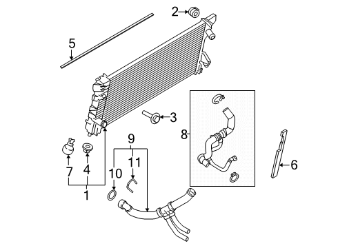 2025 Ford F-150 Radiator & Components Diagram 9