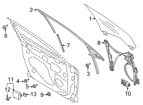 2020 Lincoln MKZ Glass Diagram for DP5Z-5421411-B