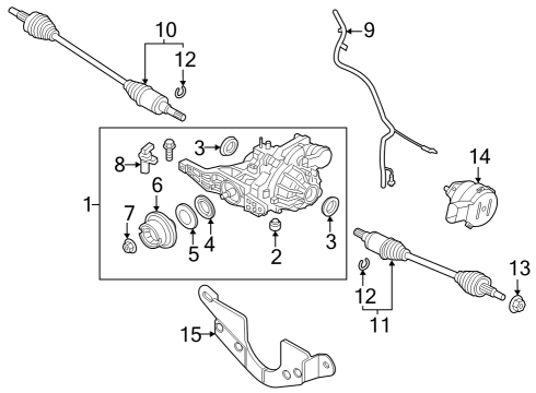 2024 Ford Escape Rear Axle Assembly Diagram for K2GZ-4000-AW