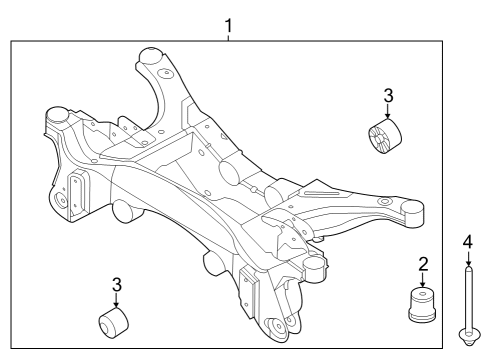 2020 Ford Escape Cross Member Assembly Diagram for LX6Z-5035-Y