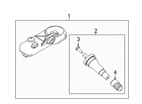 2023 Ford Transit Tpms Sensor Kit Diagram for JX7Z-1A189-D