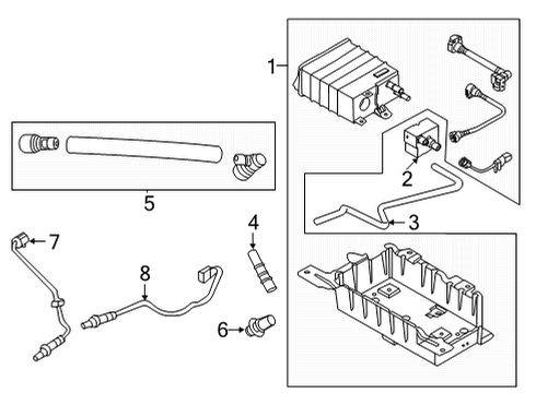 2020 Ford Mustang Tube Assembly Diagram for KR3Z-6758-B