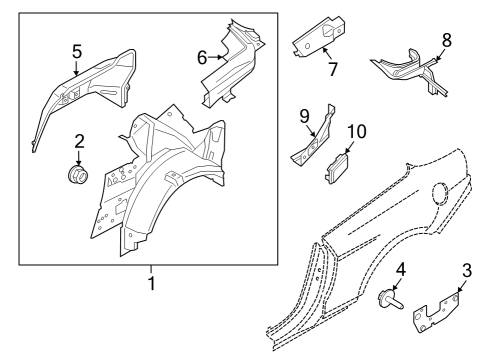 2025 Ford Mustang Panel Diagram for PR3Z-7628153-A
