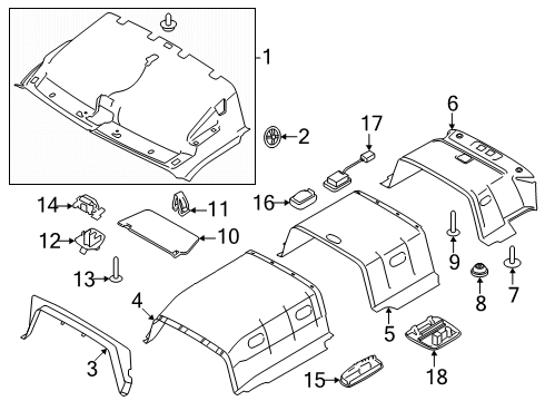 2025 Ford Transit Interior Lamp Assembly Diagram for MK4Z-13776-AA