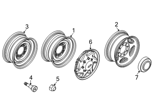 2025 Ford E-350/E-350 Super Duty KIT - VALVE Diagram for 9L3Z-1700-AA