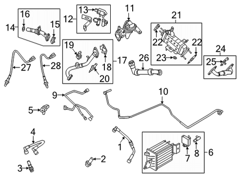 2021 Ford F-150 Exhaust Gas Recirculation Valve Diagram for JT4Z-9J433-C