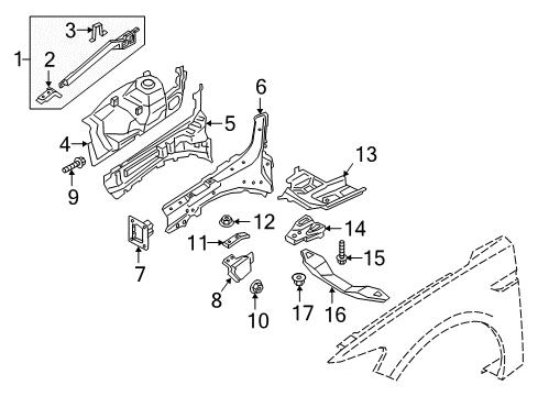 2020 Lincoln Continental Member - Side Diagram for G3GZ-5410008-B