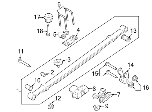 2020 Ford F-150 Bumper Diagram for HL3Z-4730-A