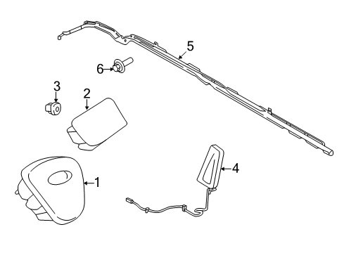 2020 Ford Transit Curtain Assembly Diagram for LK4Z-12042D95-A