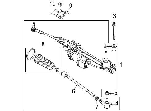 2023 Ford Transit Rack And Pinion Steering Gear Diagram for LK4Z-3504-J