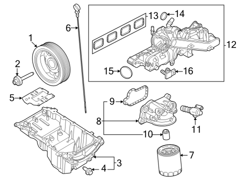 2024 Ford Mustang Oil Level Indicator Assembly Diagram for PR3Z-6750-A