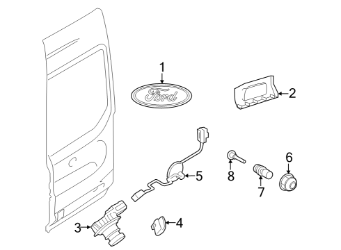 2025 Ford E-Transit Camera - Parking Diagram for NK4Z-19G490-G
