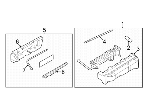 2023 Ford E-Transit Jack Assembly Lifting Diagram for KK3Z-17080-K
