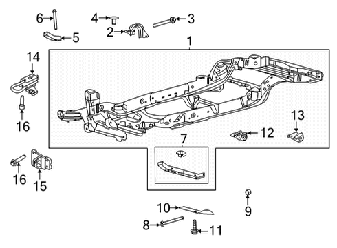 2024 Ford Bronco Frame Assembly Diagram for SB3Z-5005-C