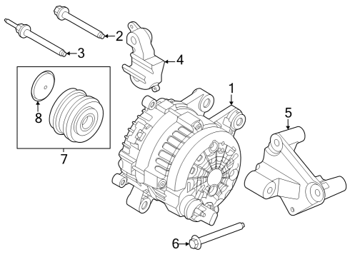 2024 Ford Escape STUD AND WASHER ASY Diagram for -W721204-S439