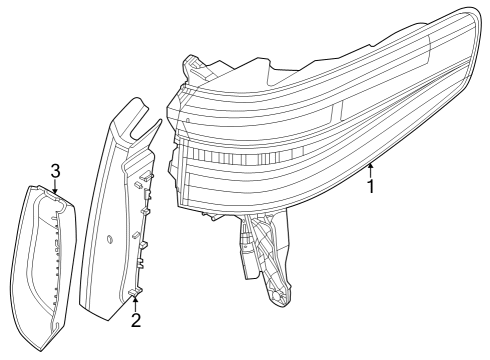 2024 Lincoln Navigator GUARD - REAR LAMP LENS Diagram for NL7Z-13K405-B
