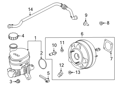 2022 Ford Mustang Vacuum Tube Diagram for KR3Z-2420-C