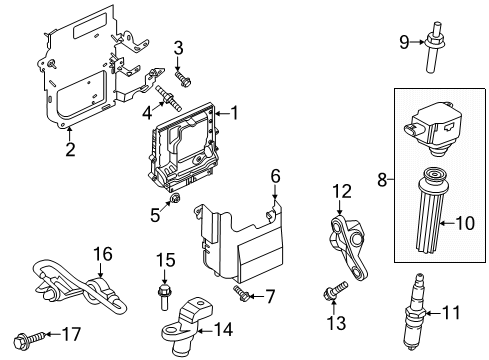 2023 Lincoln Corsair Crankshaft Position Sensor Diagram for P2GZ-6C315-B