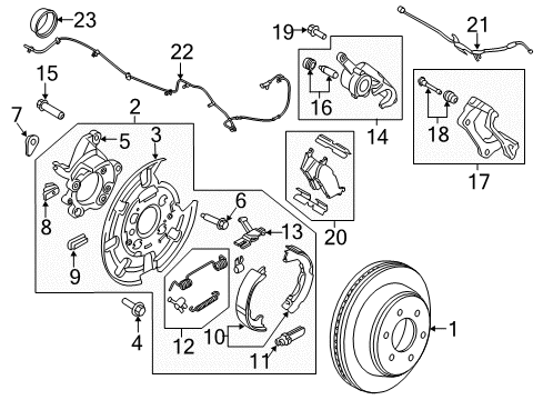 2020 Ford F-150 Brake Rotor Assembly Diagram for FL3Z-2C026-E