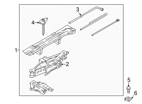2025 Ford Expedition Jack Assembly Lifting Diagram for SL1Z-17080-B