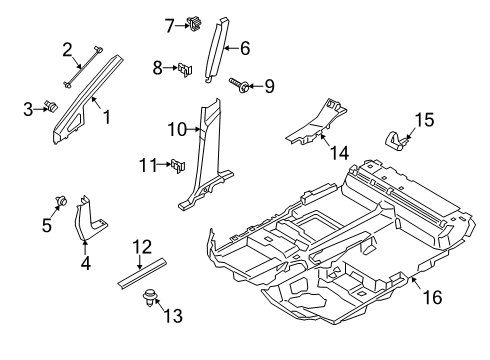 2022 Ford Transit Connect Front Floor Mat Diagram for KT1Z-1713010-EC