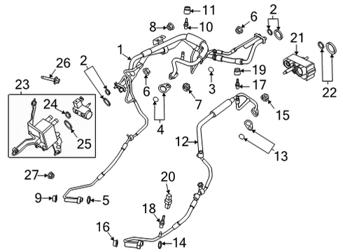 2023 Ford Mustang Mach-E VALVE ASY - EVAPORATOR EXPANSI Diagram for JX6Z-19849-A