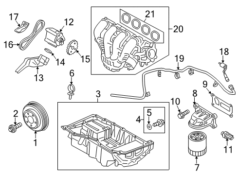 2020 Ford Fusion Heater Assembly Diagram for JX6Z-6A051-D