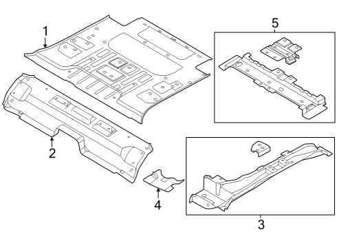 2022 Ford Bronco Front Floor Pan Assembly Diagram for MB3Z-9811140-A