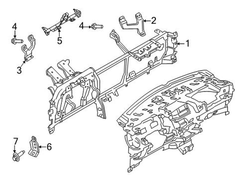 2021 Lincoln Nautilus Reinforcement Diagram for MA1Z-5804545-B