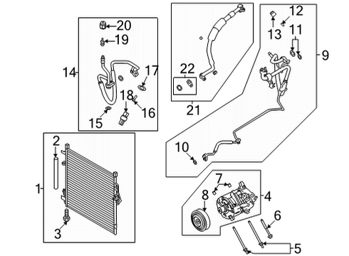 2022 Ford Bronco Compressor Assembly Diagram for MB3Z-19703-V